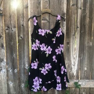Purple Floral Summer Dress